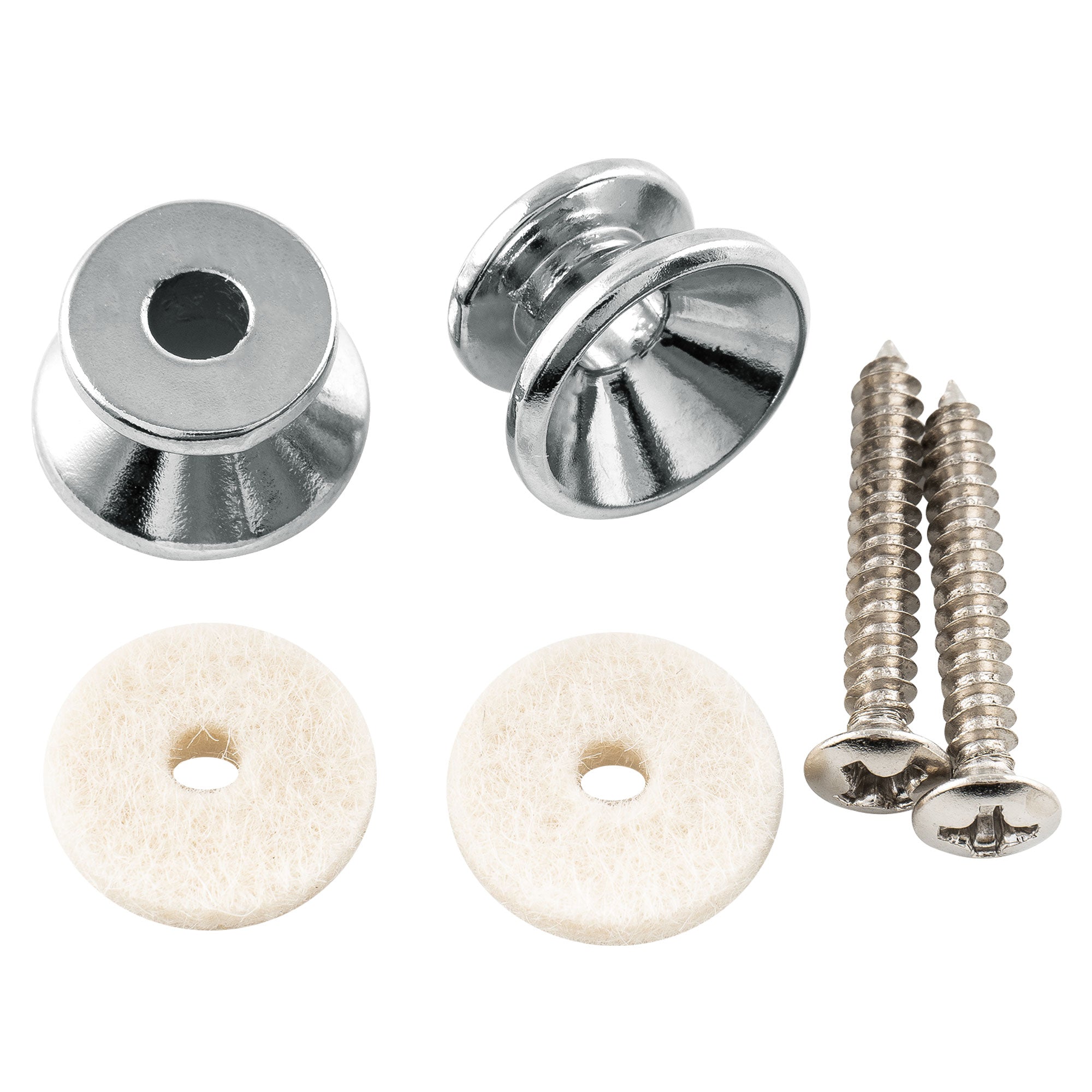 Musiclily Pro Steel Strap Button End Pins for Accoustic Electric Guitar, Set of 2