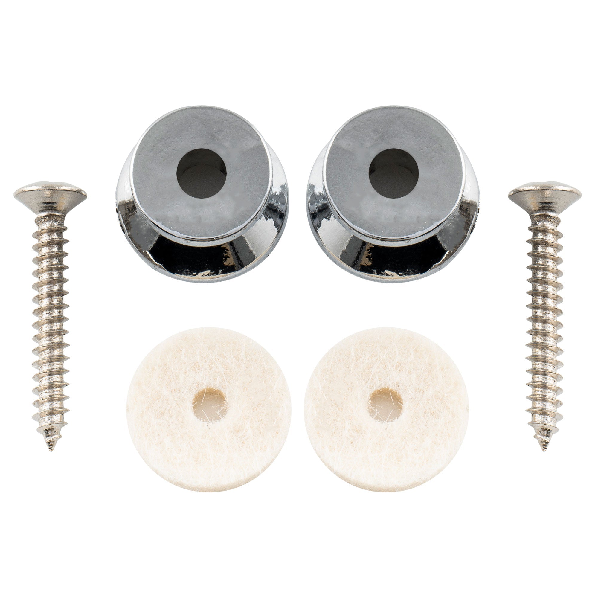 Musiclily Pro Steel Strap Button End Pins for Accoustic Electric Guitar, Set of 2