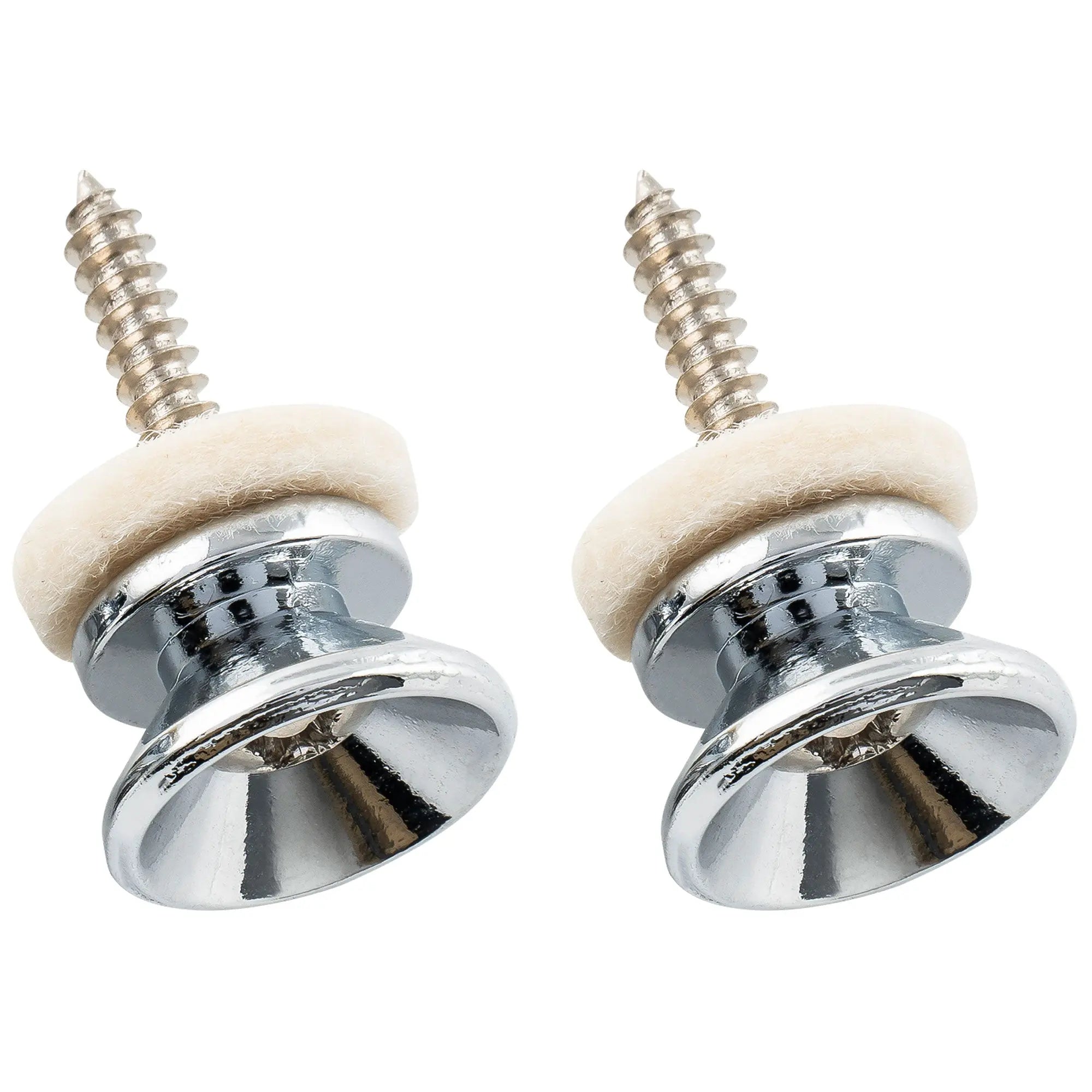 musiclily pro steel strap button end pins for accoustic electric guitar mx1897 2p, chrome
