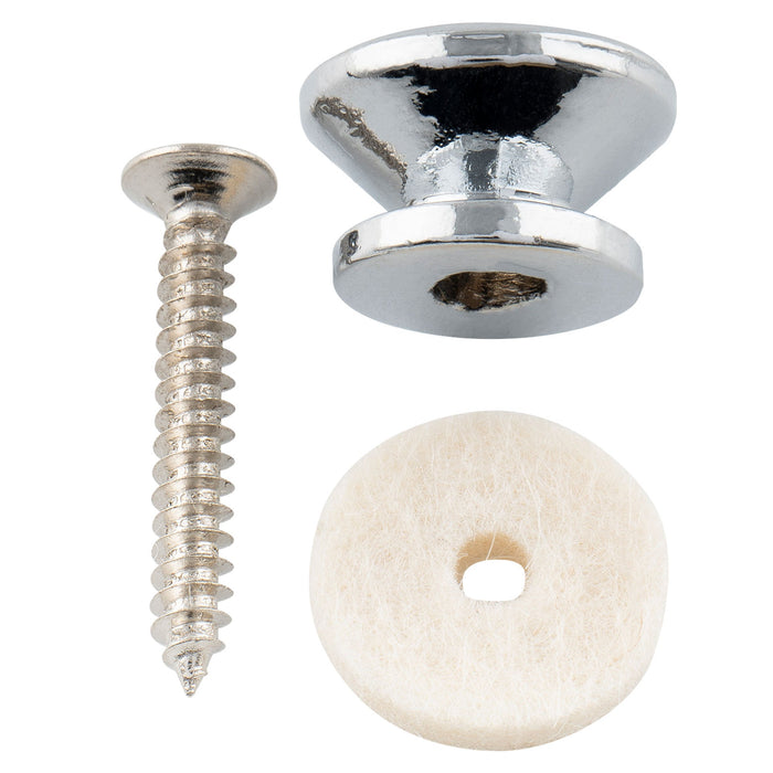 Musiclily Pro Pinetti per Cintura in Acciaio con Fine a Bottoncino per Chitarra Elettrica Acustica, Set di 2. 