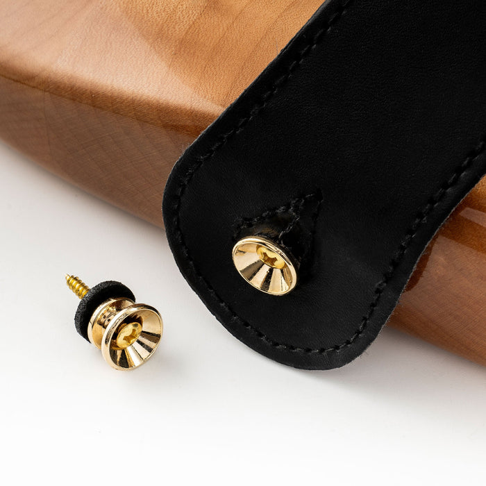 Musiclily Pro Pinetti per Cintura in Acciaio con Fine a Bottoncino per Chitarra Elettrica Acustica, Set di 2. 