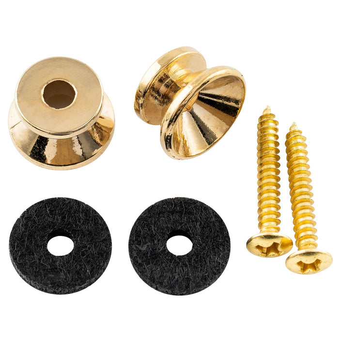 Musiclily Pro Pinetti per Cintura in Acciaio con Fine a Bottoncino per Chitarra Elettrica Acustica, Set di 2. 