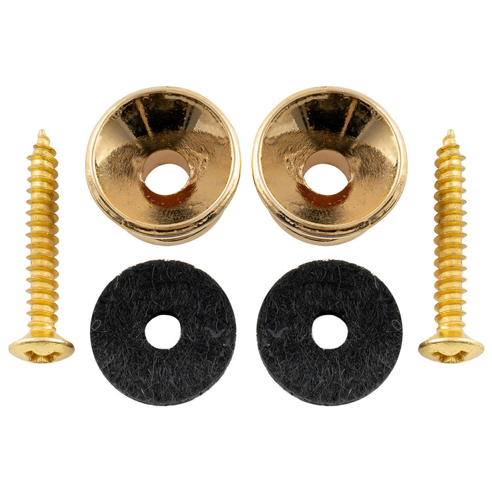 Musiclily Pro Pinetti per Cintura in Acciaio con Fine a Bottoncino per Chitarra Elettrica Acustica, Set di 2. 