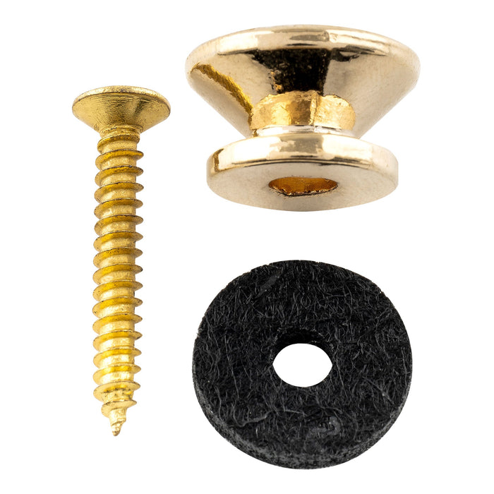 Musiclily Pro Pinetti per Cintura in Acciaio con Fine a Bottoncino per Chitarra Elettrica Acustica, Set di 2. 