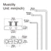 Dimensions of musiclily pro 1 5mm 2 5mm 3mm allen key headstock wrench holder for floyd rose tremolo bridge mx1901p