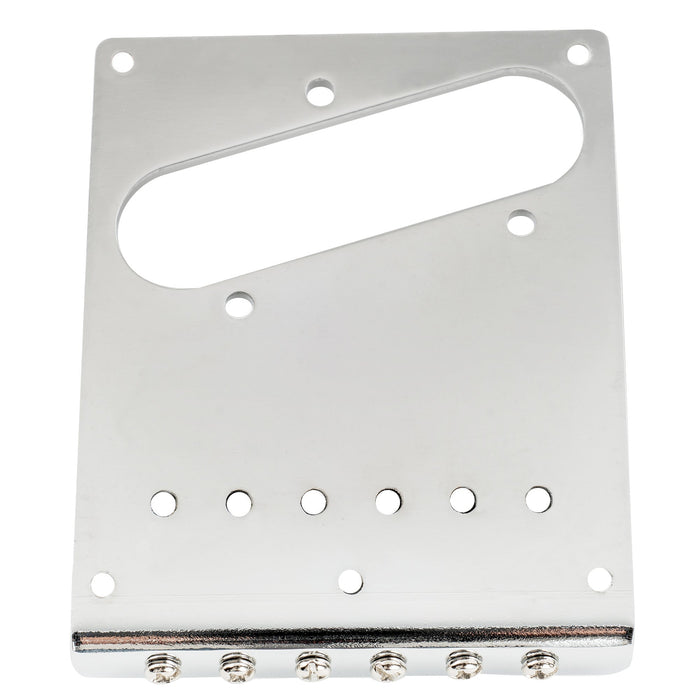 musiclily pro 54mm string spacing modern bridge with 6pcs sus stainless steel saddles for fender squier tele style electric guitar mx1904p, gold