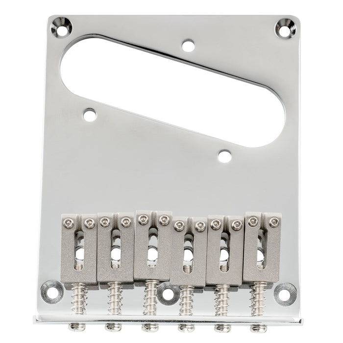 Chevalet Musiclily Pro moderne avec espacement des cordes de 54 mm et 6 pontets en acier inoxydable SUS pour guitare électrique Fender Squier Tele