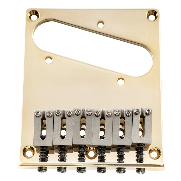 Chevalet Musiclily Pro moderne avec espacement des cordes de 54 mm et 6 pontets en acier inoxydable SUS pour guitare électrique Fender Squier Tele