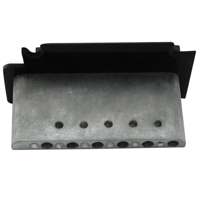 detail of musiclily pro 52 5mm 2 point style short block guitar tremolo bridge for squier strat mx1905p