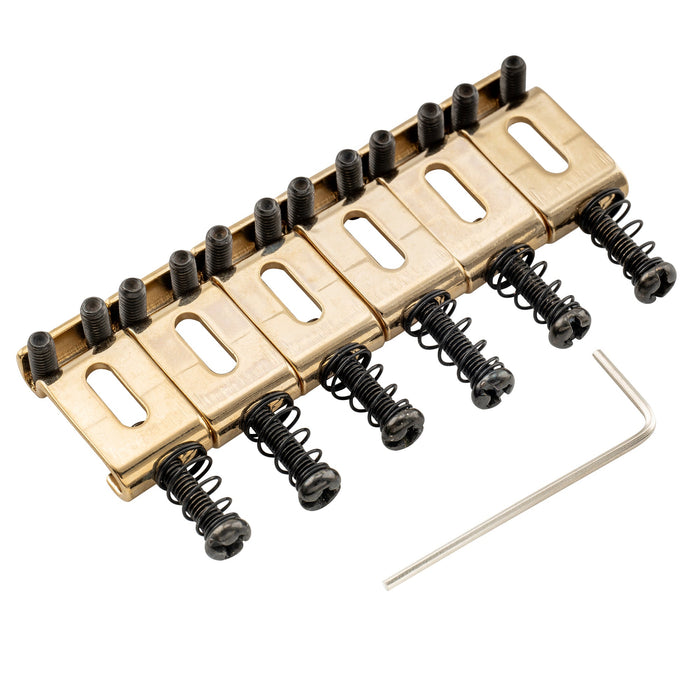 Musiclily Pro 11.3mmピッチ 鋼製 ヴィンテージ トレモロブリッジサドル Stratストラトエレキギター用 ブラック(6個セット)