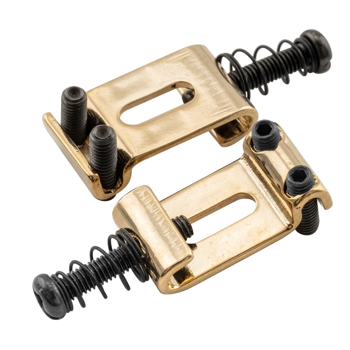 Musiclily Pro 11.3mmピッチ 鋼製 ヴィンテージ トレモロブリッジサドル Stratストラトエレキギター用 ブラック(6個セット)