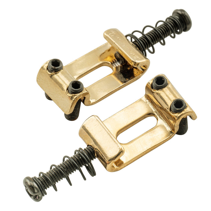 Musiclily Pro 10.5mmピッチ 鋼製 ヴィンテージ トレモロブリッジサドル Stratストラトエレキギター用 ブラック (6個セット)