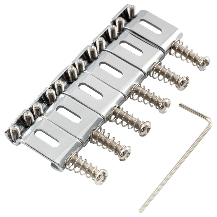 musiclily pro 10 8mm steel vintage style guitar tremolo bridge saddles for strat style electric guitar mx1909 6p, nickel