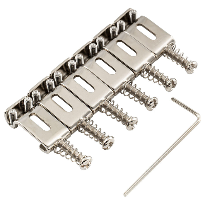 Musiclily Pro 10.8mmピッチ 鋼製 ヴィンテージ トレモロブリッジサドル Stratストラトエレキギター用 ブラック (6個セット)