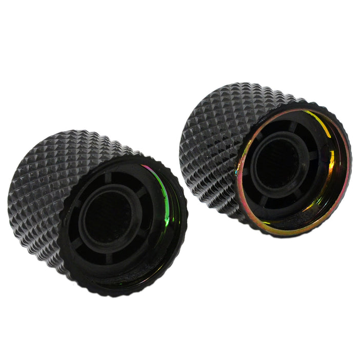 Perilla de control Musiclily Pro Coarse de 18 estrías de acero para guitarra y bajo importados (juego de 2)