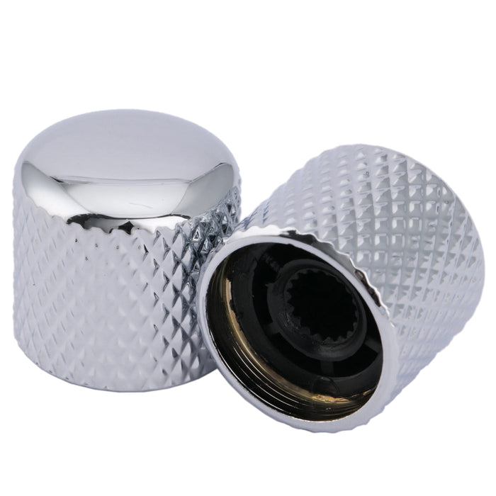 Perilla de control Musiclily Pro Coarse de 18 estrías de acero para guitarra y bajo importados (juego de 2)