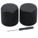 musiclily pro 6mm steel flat top control knob with set screw for electric guitar bass mx1913 2p, black
