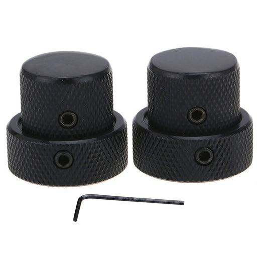 musiclily pro steel universal dual concentric stacked brass shaft control knob for electric guitar bass mx1916 2p