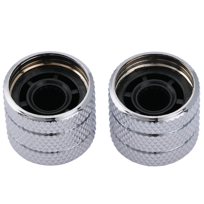 Perilla de control Musiclily Pro Coarse de 18 estrías con cúpula de acero y parte superior perlada blanca para guitarra y bajo importados (juego de 2)