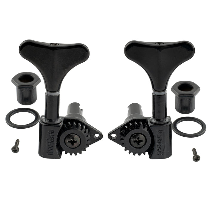 Wilkinson 2R2L 20:1 Relação Máquina de Cabeça de Engrenagem Aberta para Afinadores de Baixo Elétrico Estilo Ibanez Ajuste de Baixo Chaves