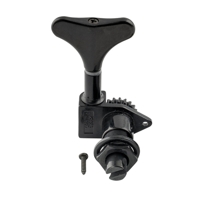 Wilkinson Single 20:1 Ratio Open Gear Machine Head Treble Side Tuner Tuning Peg Key with Y-Style Button for Electric Bass