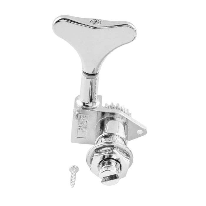 Wilkinson Single 20:1 Ratio Open Gear Machine Head Treble Side Tuner Tuning Peg Key with Y-Style Button for Electric Bass