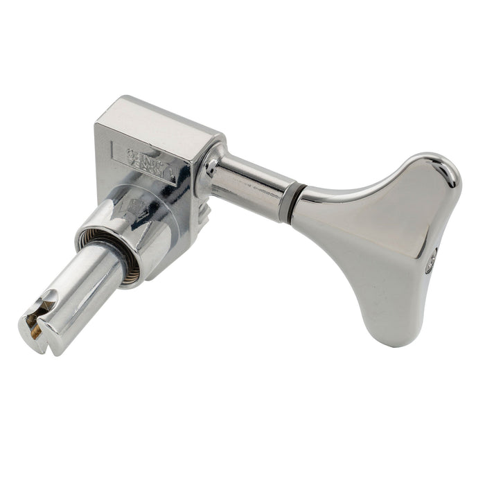 Wilkinson Single 20:1 Ratio Open Gear Machine Head Treble Side Tuner Tuning Peg Key with Y-Style Button for Electric Bass