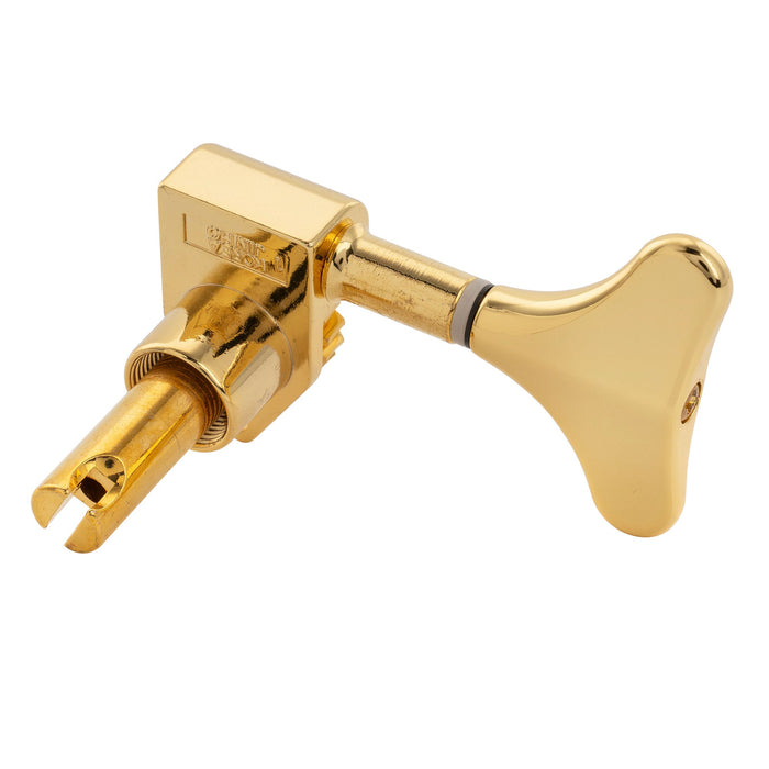 Wilkinson Single 20:1 Ratio Open Gear Machine Head Treble Side Tuner Tuning Peg Key with Y-Style Button for Electric Bass