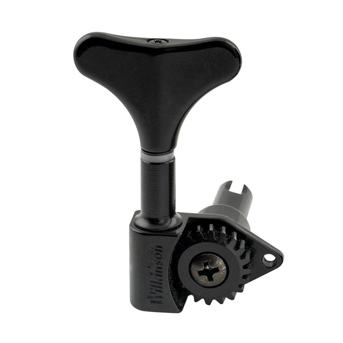 Wilkinson Single 20:1 Ratio Open Gear Machine Head Bass Side Tuner Tuning Peg Key with Y-Style Button for Electric Bass