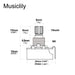 Dimensions of musiclily pro 250k brass shaft metric coarse 18 spline split short shaft pots audio linear taper potentiometers for electric guitar bass mx1925 4