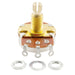 musiclily pro 500k brass shaft metric coarse 18 spline split shaft pots audio linear taper potentiometers for electric guitar bass mx1927 4 details
