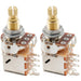 musiclily pro 500k full brass metric coarse 18 spline split shaft pots push pull audio linear taper potentiometers for electric guitar bass mx1929 2, 2 pcs