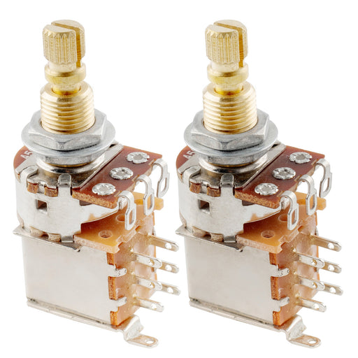 musiclily pro 500k full brass metric coarse 18 spline split shaft pots push push audio linear taper potentiometers for electric guitar bass mx1931 2