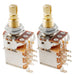 musiclily pro 500k full brass metric coarse 18 spline split shaft pots push push audio linear taper potentiometers for electric guitar bass mx1931 2