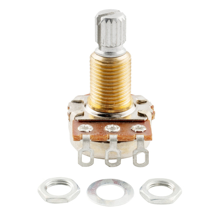 musiclily pro 500k brass thread mini metric coarse 18 spline split shaft pots audio linear taper potentiometers for electric guitar bass mx1935 4 details