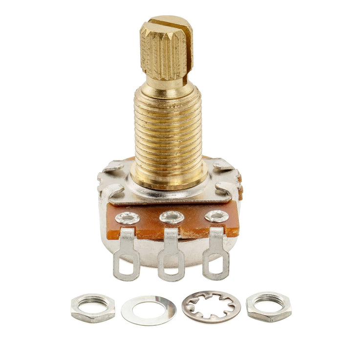 Musiclily Pro B500K Mini Pot Brass Metric Split Standard Shaft 9.5mm Linear Taper Potentiometer for Electric Guitar Bass