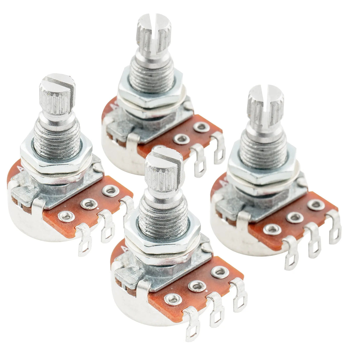 Musiclily Lot De 2 Potentiomètres A250K Audio Axe Cannelé 15mm Pour Guitare Électrique Et Basse
