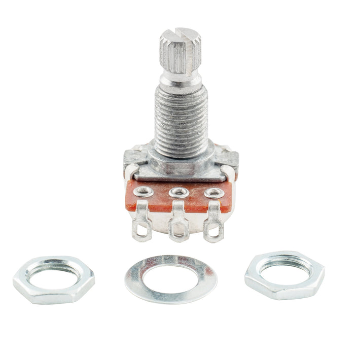 alpha 25k mini metric coarse 18 spline split shaft pots audio linear taper potentiometers for electric guitar bass mx1944 2 details