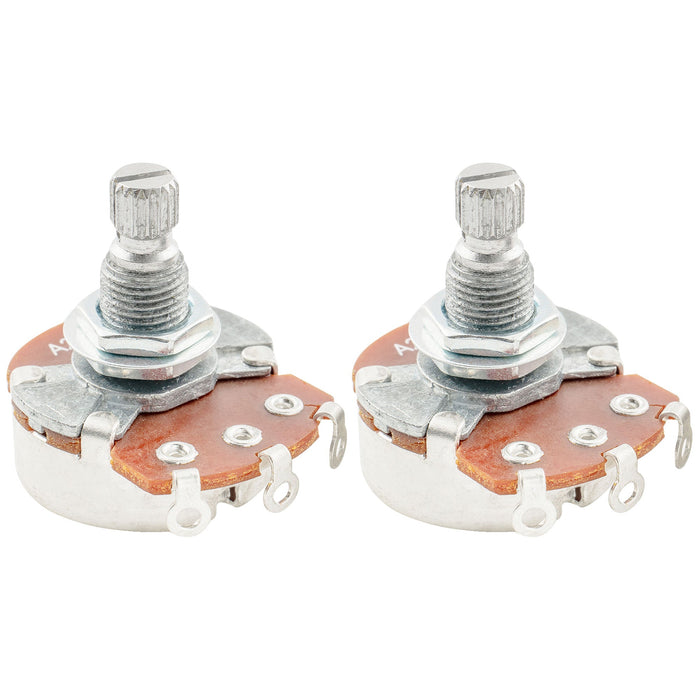 Alpha A250K Pots Metric Split Standard Shaft 9.5mm Audio Taper Potentiometers for ST Tele PB JB Style Electric Guitar Bass (Set of 2)