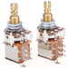 musiclily pro 250k full brass metric coarse 18 spline split shaft pots push push audio linear taper potentiometers for electric guitar bass mx1953 2, 2 pcs