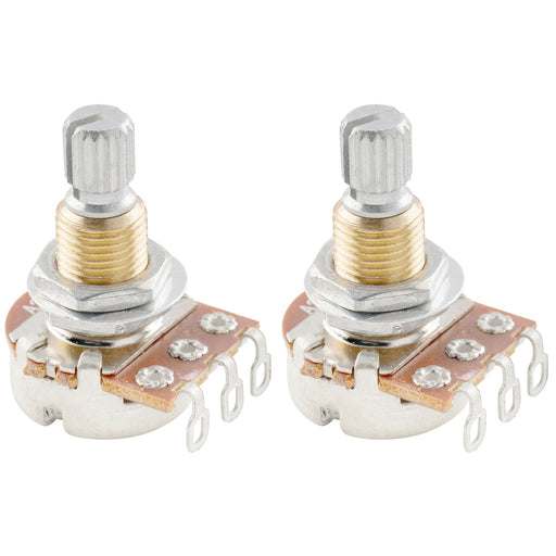 musiclily pro 25k brass thread mini metric coarse 18 spline split shaft pots audio linear taper potentiometers for electric guitar bass mx1955 2