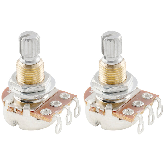 musiclily pro 25k brass thread mini metric coarse 18 spline split shaft pots audio linear taper potentiometers for electric guitar bass mx1955 2