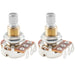 musiclily pro 25k brass thread mini metric coarse 18 spline split shaft pots audio linear taper potentiometers for electric guitar bass mx1955 2, 2 pcs