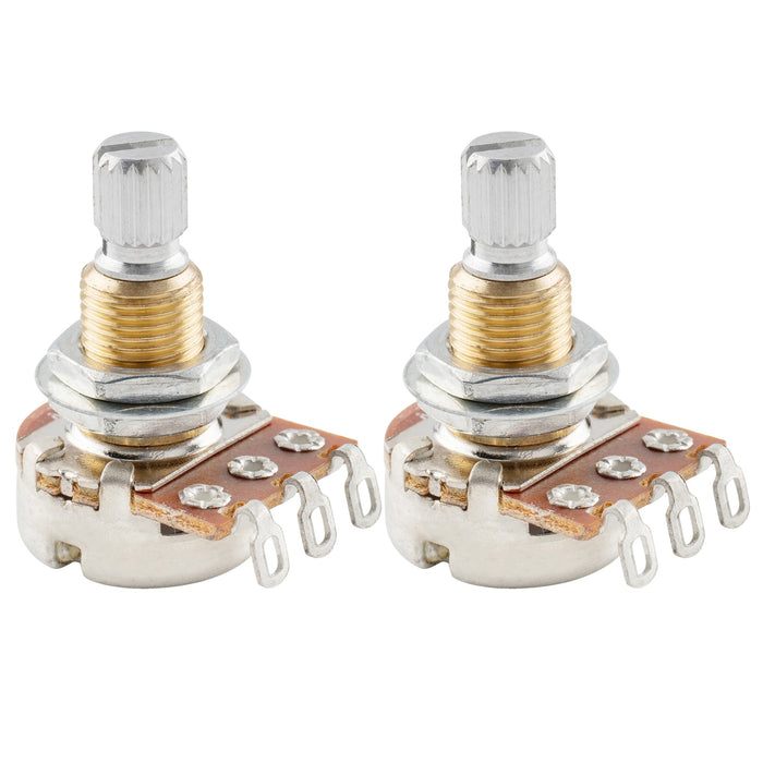musiclily pro 1meg brass thread mini metric coarse 18 spline split shaft pots audio linear taper potentiometers for electric guitar bass mx1957 2