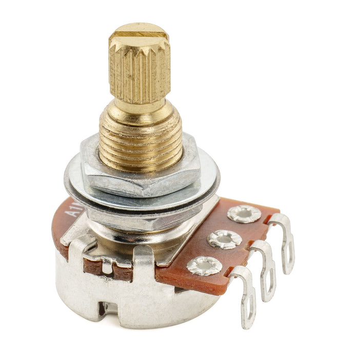 Musiclily Pro B1M Mini Pot Brass Metric Split Standard Shaft 9.5mm Linear Taper Potentiometer for Electric Guitar Bass