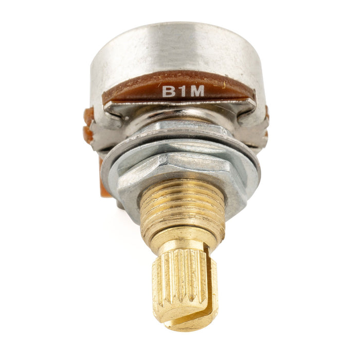 Musiclily Pro B1M Mini Pot Brass Metric Split Standard Shaft 9.5mm Linear Taper Potentiometer for Electric Guitar Bass