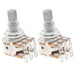 musiclily pro mn500k aluminum thread mini metric coarse 18 spline split shaft blend pots dual balance potentiometers with center detent for electric guitar bass mx1960 2