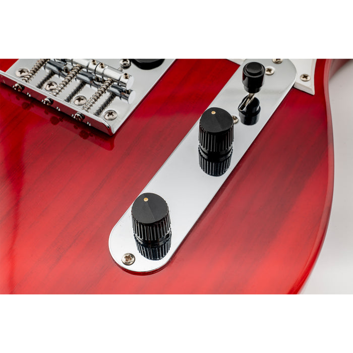 Wholesale-Musiclily Pro Pomo de plástico de tamaño métrico de ajuste universal con parte superior biselada para guitarra o bajo estilo Steinberger, negro