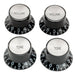 musiclily pro left handed metric coarse 18 spline top hat bell knobs tone volume control knobs for epiphone lp sg style electric guitar 2 pcst2v mx1968 2mx1969 2p, black