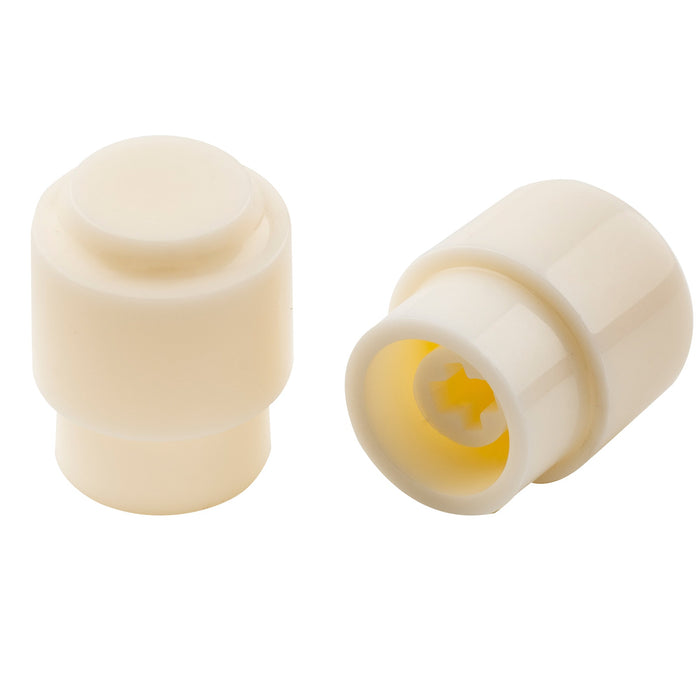 musiclily pro metric size vintage style guitar barrel switch tips 3 way pickup selector switch knobs for import squier tele style mx1970 2p, aged white
